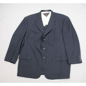 Tommy Hilfiger Blazer Jacket Mens 46R Navy Blue Wool 3 Button Single Breasted